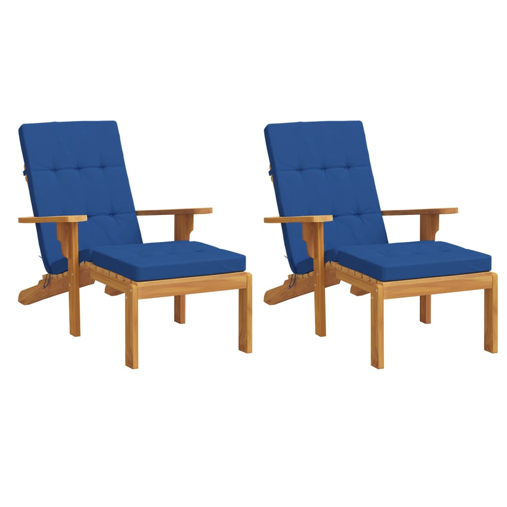 vidaXL Perne de scaun pentru terasă, 2 buc, albastru, țesătură Oxford