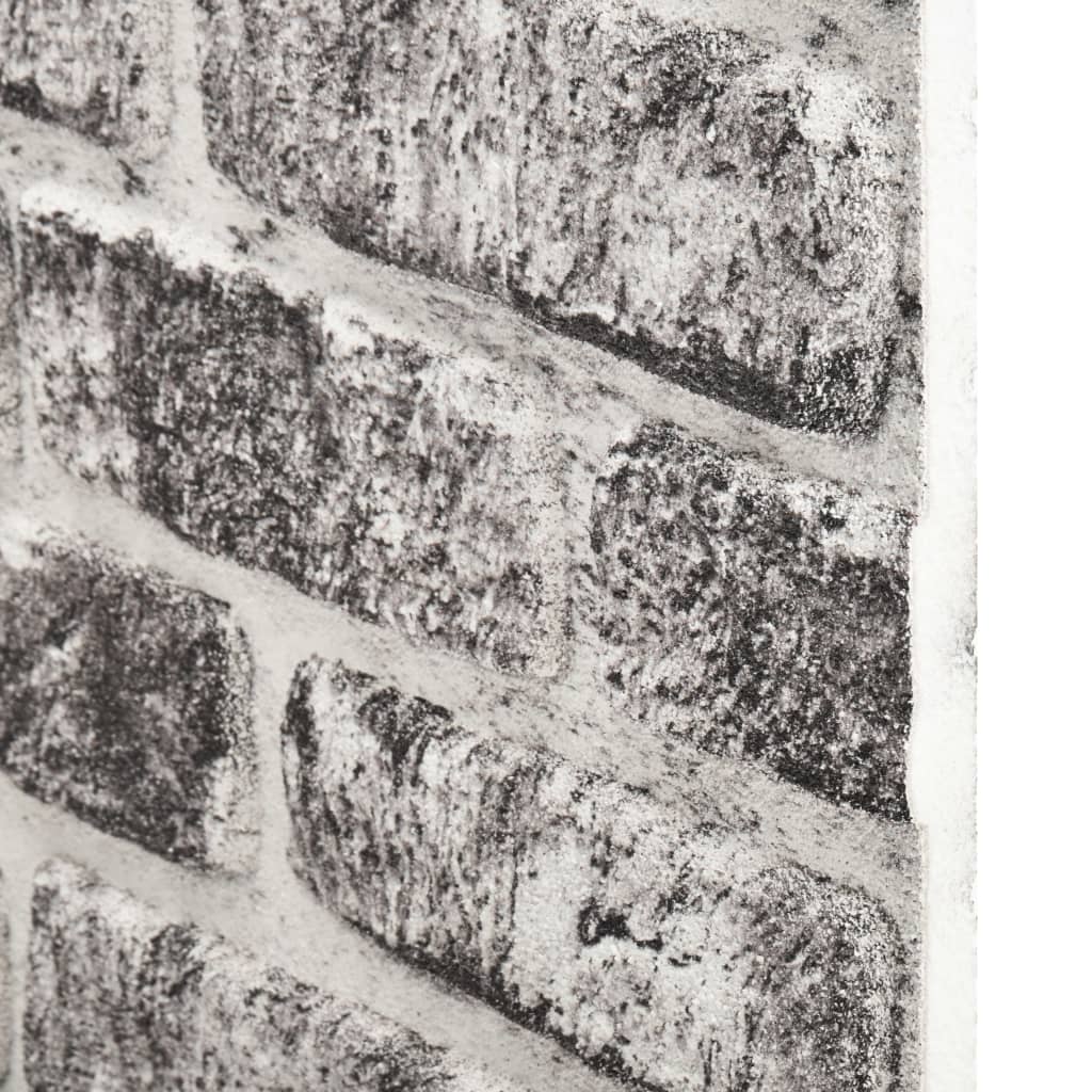 vidaXL Panouri de perete 3D, model cărămidă, gri închis, 11 buc., EPS