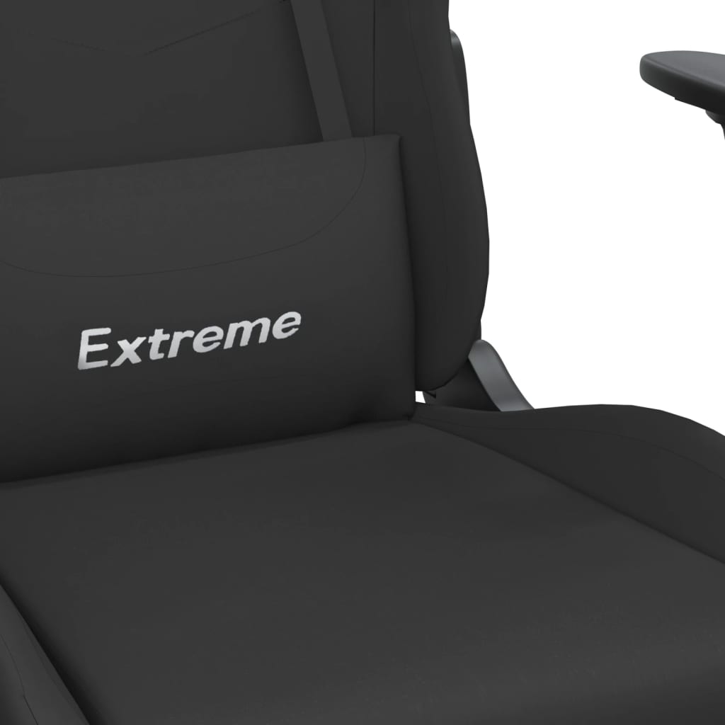 vidaXL Scaun de gaming cu suport picioare, negru, textil