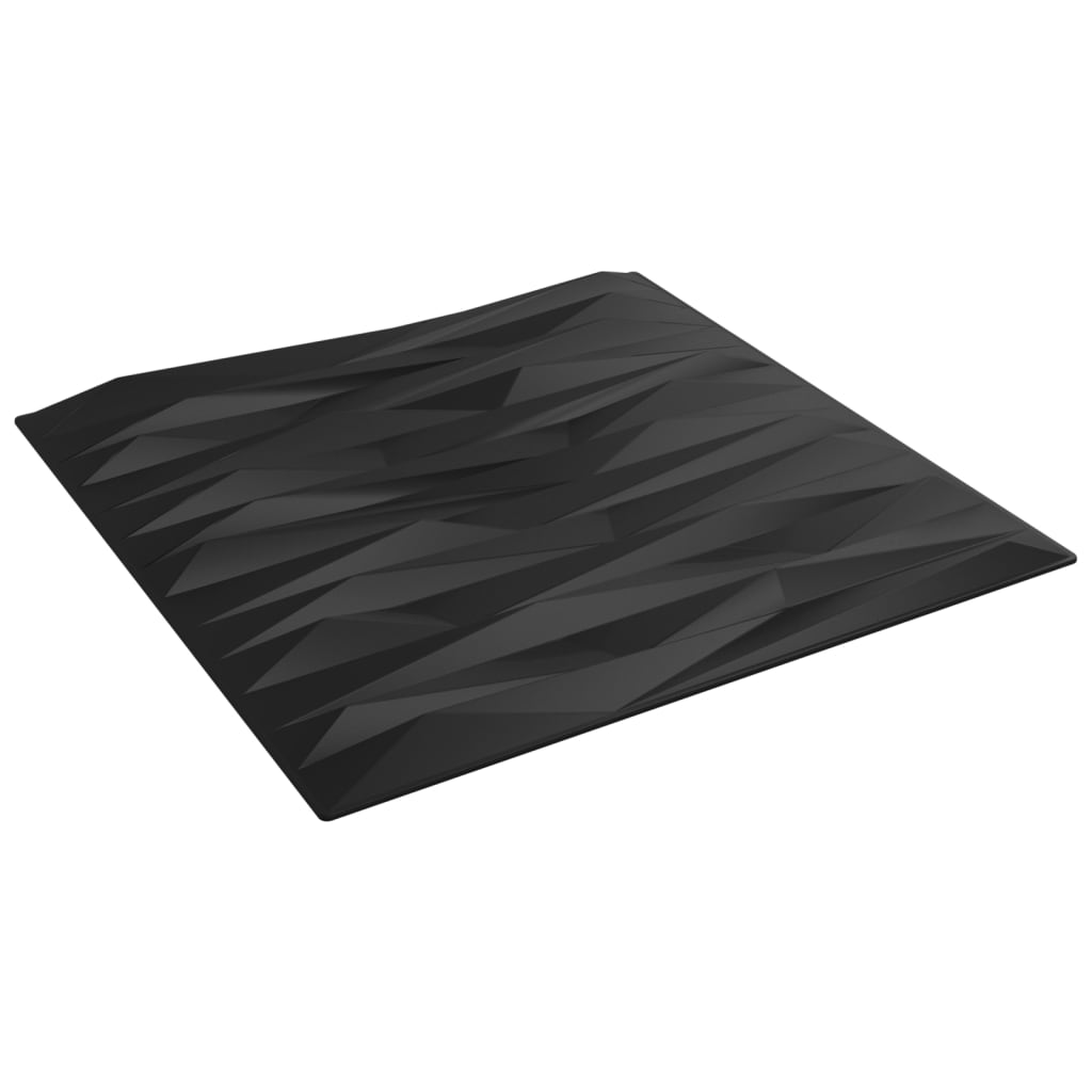 vidaXL Panouri de perete 12 buc. negru 50x50 cm XPS 3 m² piatră