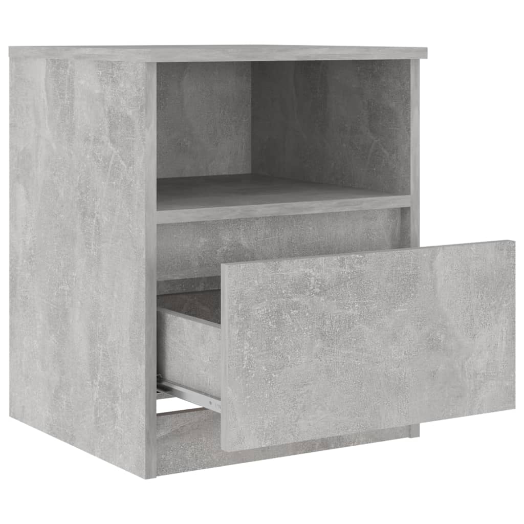 vidaXL Noptiere, 2 buc., gri beton, 40x40x50 cm, PAL