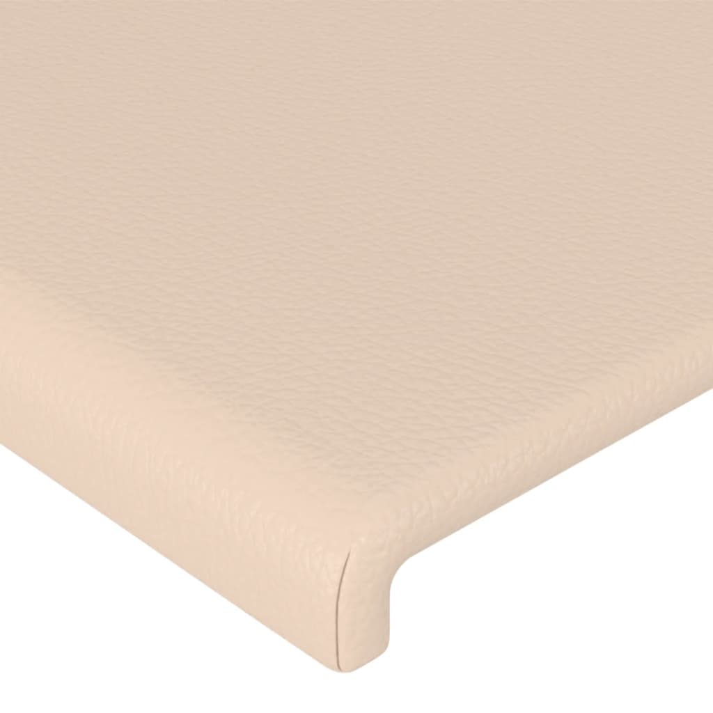 vidaXL Tăblie de pat, cappuccino, 100x5x78/88 cm, piele ecologică