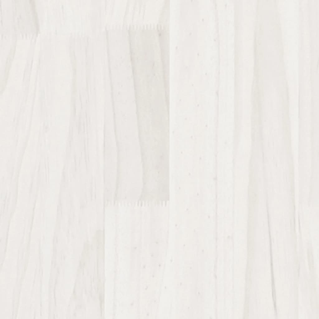 vidaXL Jardinieră de grădină, alb, 60x60x60 cm, lemn masiv de pin