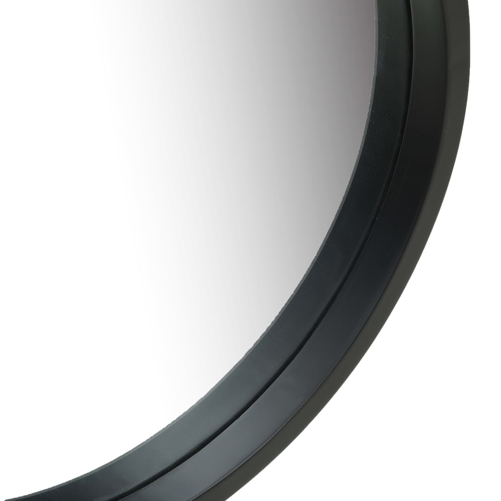 vidaXL Oglindă de perete cu o curea, 60 cm, negru