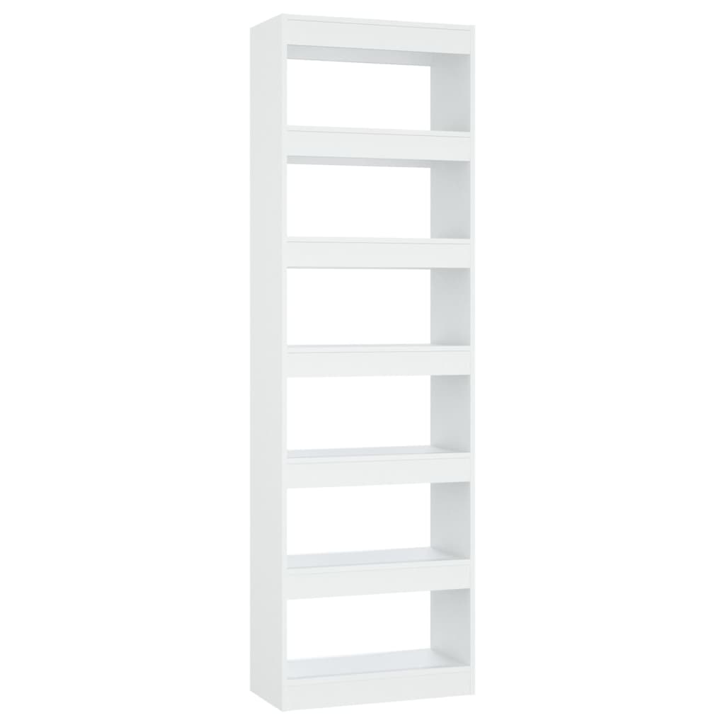 vidaXL Bibliotecă/Separator cameră, alb, 60x30x198 cm