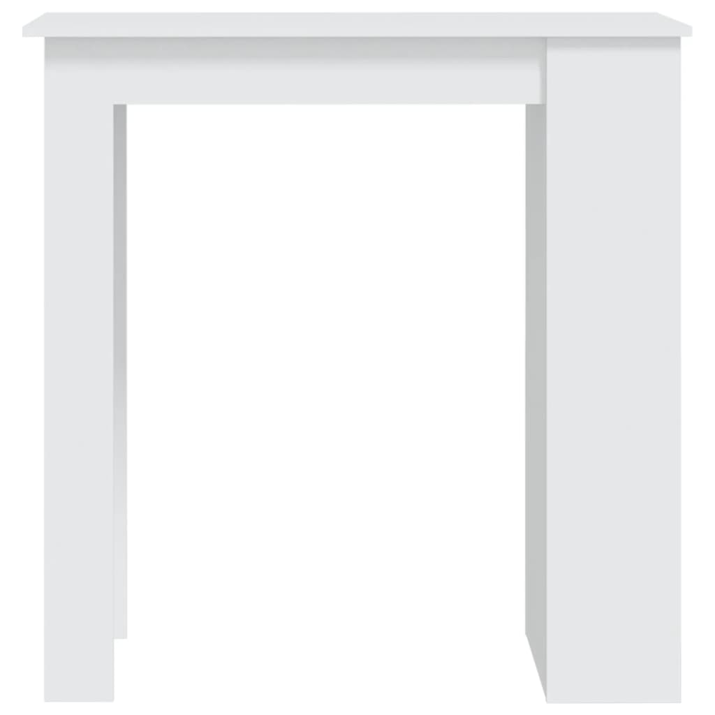 vidaXL Masă de bar cu raft de depozitare, alb, 102x50x103,5 cm, PAL
