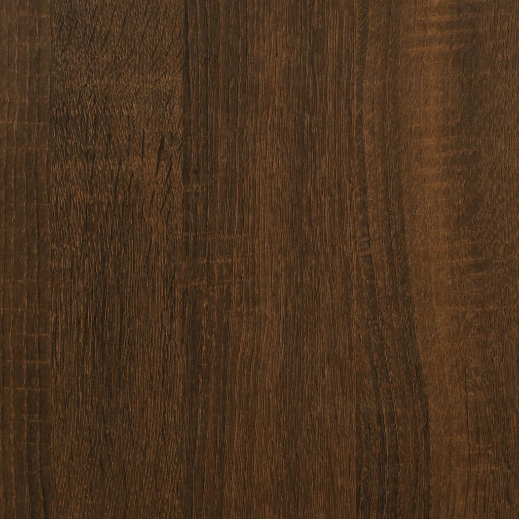 vidaXL Birou, stejar maro, 100x55x75 cm, lemn prelucrat