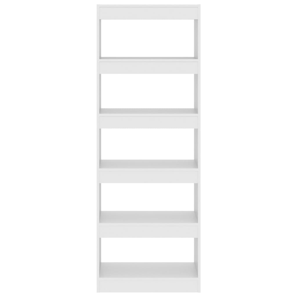 vidaXL Bibliotecă/Separator cameră, alb, 60x30x166 cm, PAL