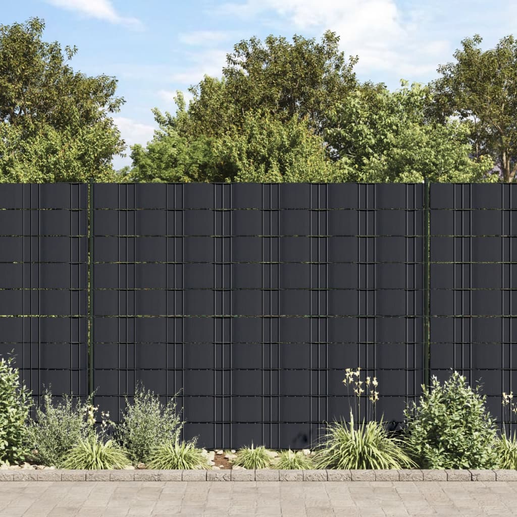 vidaXL Panouri intimitate grădină 4 buc. gri închis mat 35x0,19 m PVC