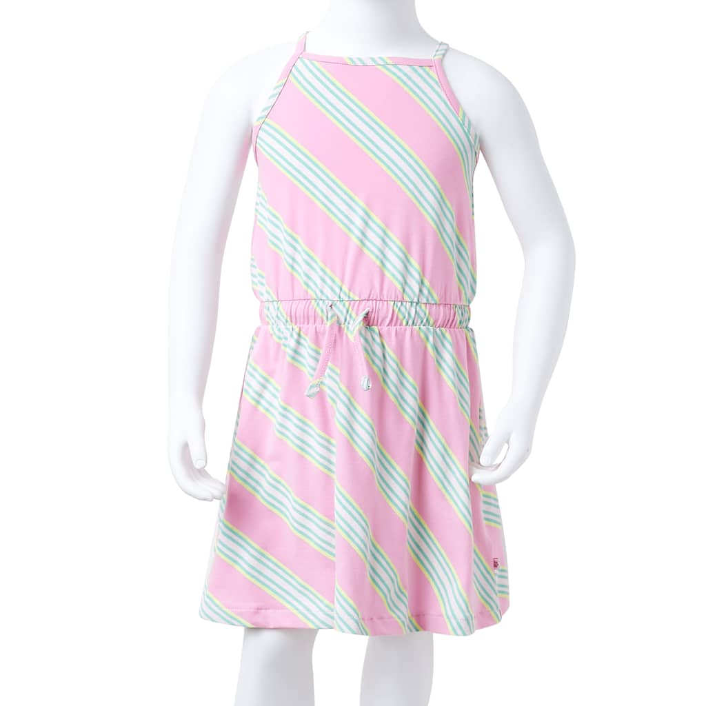 Rochie pentru copii cu șnur, fără mâneci, roz, 92