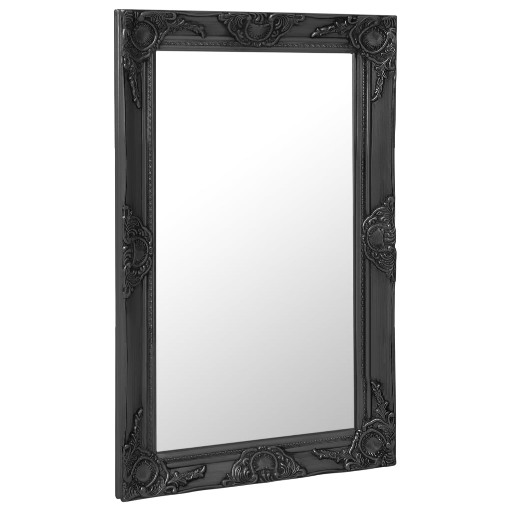 vidaXL Oglindă de perete în stil baroc, negru, 50 x 80 cm