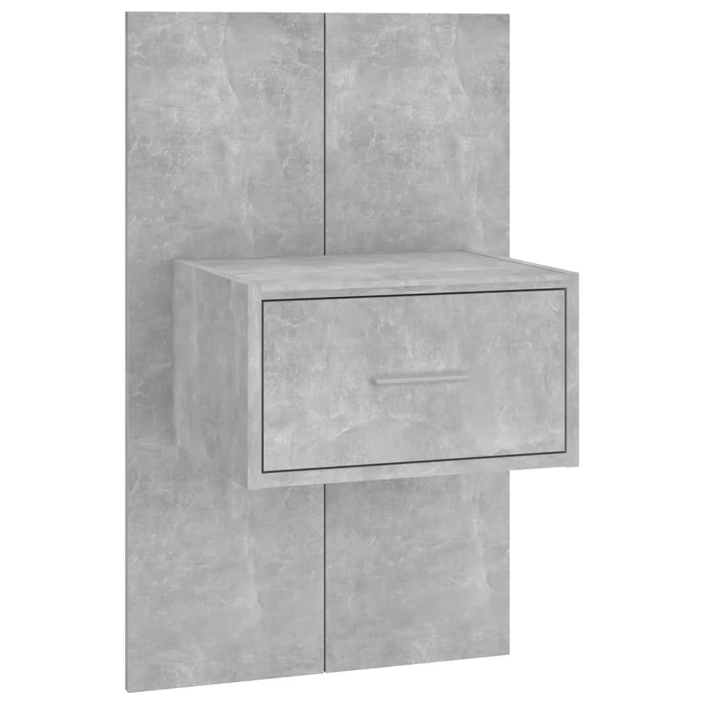 vidaXL Noptieră de perete, gri beton