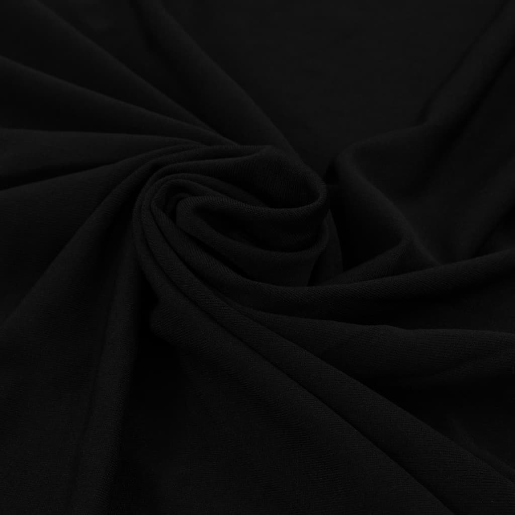 vidaXL Huse elastice de masă cu fustă, 2 buc., negru, 180x74 cm