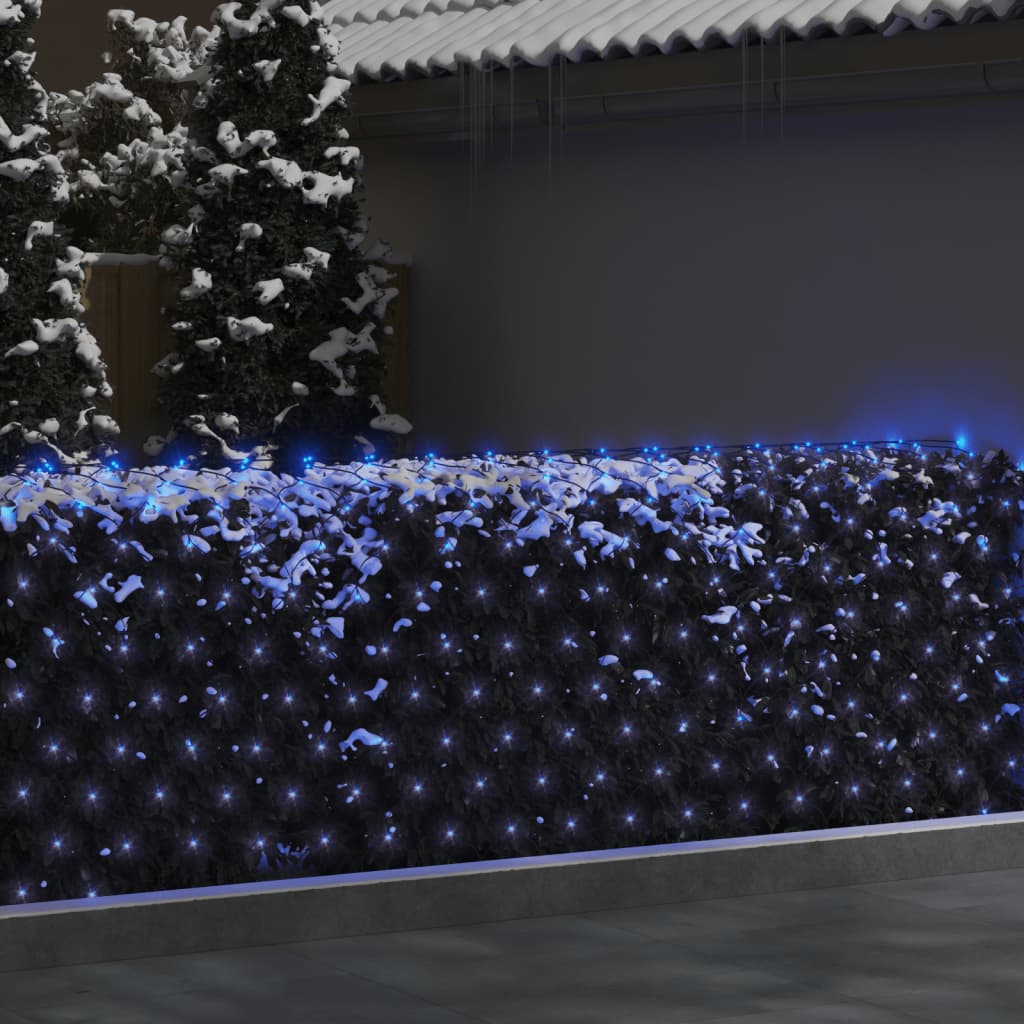 vidaXL Plasă lumini Crăciun, albastru 3x3 m, 306 LED interior/exterior