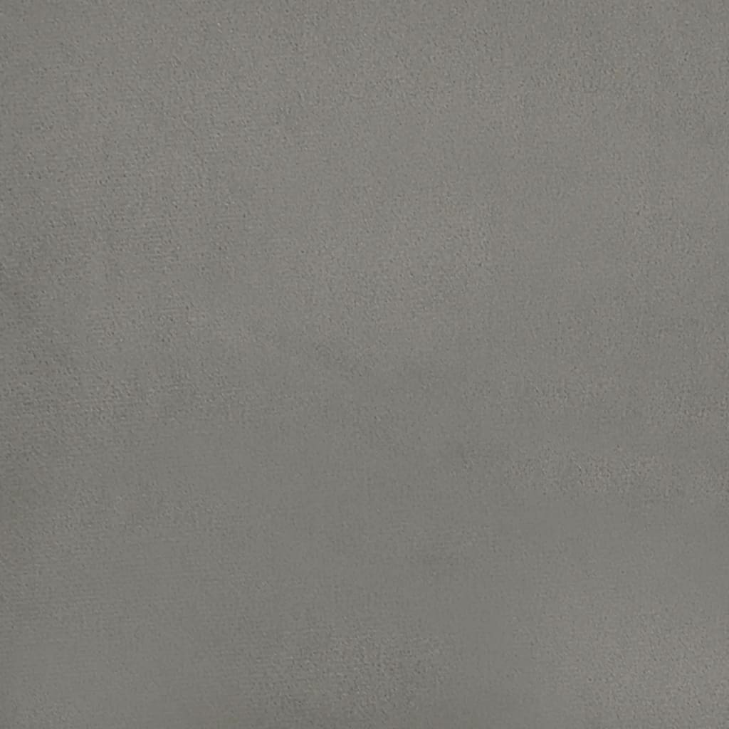 vidaXL Saltea de pat cu arcuri, gri deschis, 90x200x20 cm, catifea