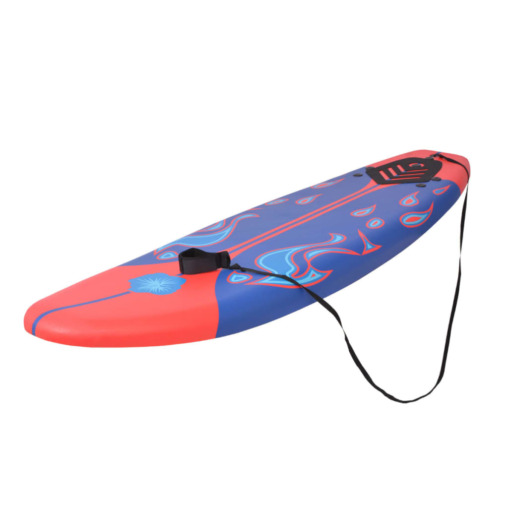 vidaXL Placă de surf, albastru și roșu, 170 cm