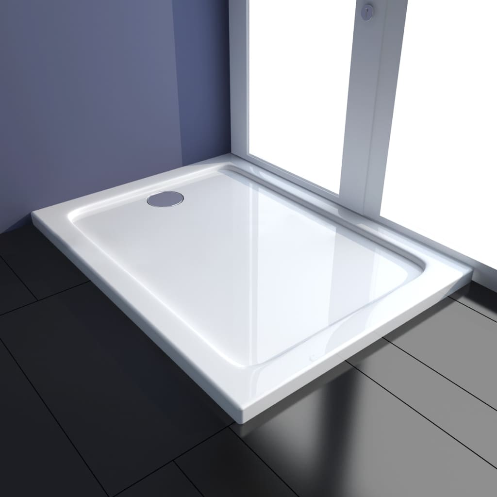 vidaXL Cădiță de duș dreptunghiulară din ABS, 80 x 100 cm