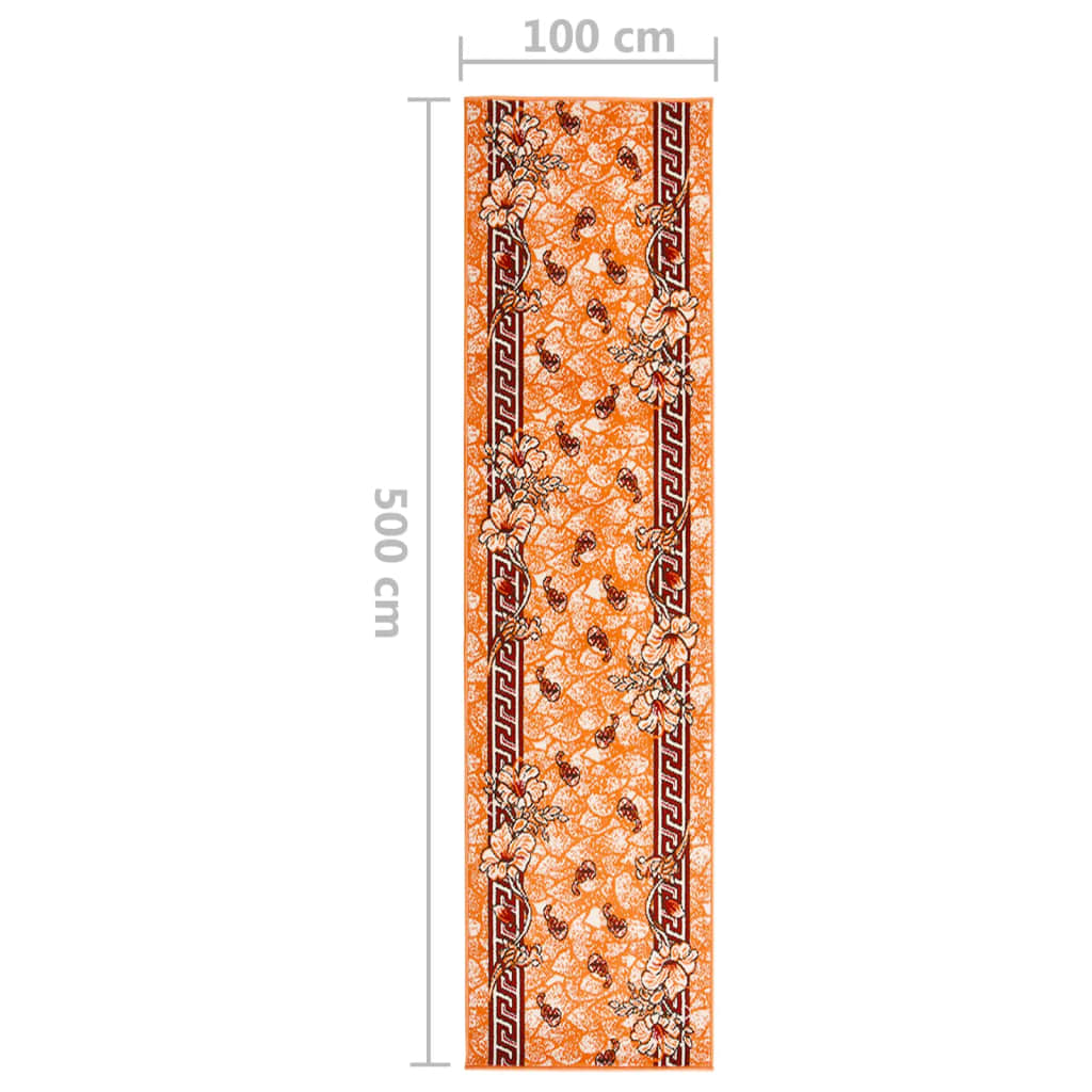 vidaXL Covor traversă BCF, cărămiziu, 100x500 cm