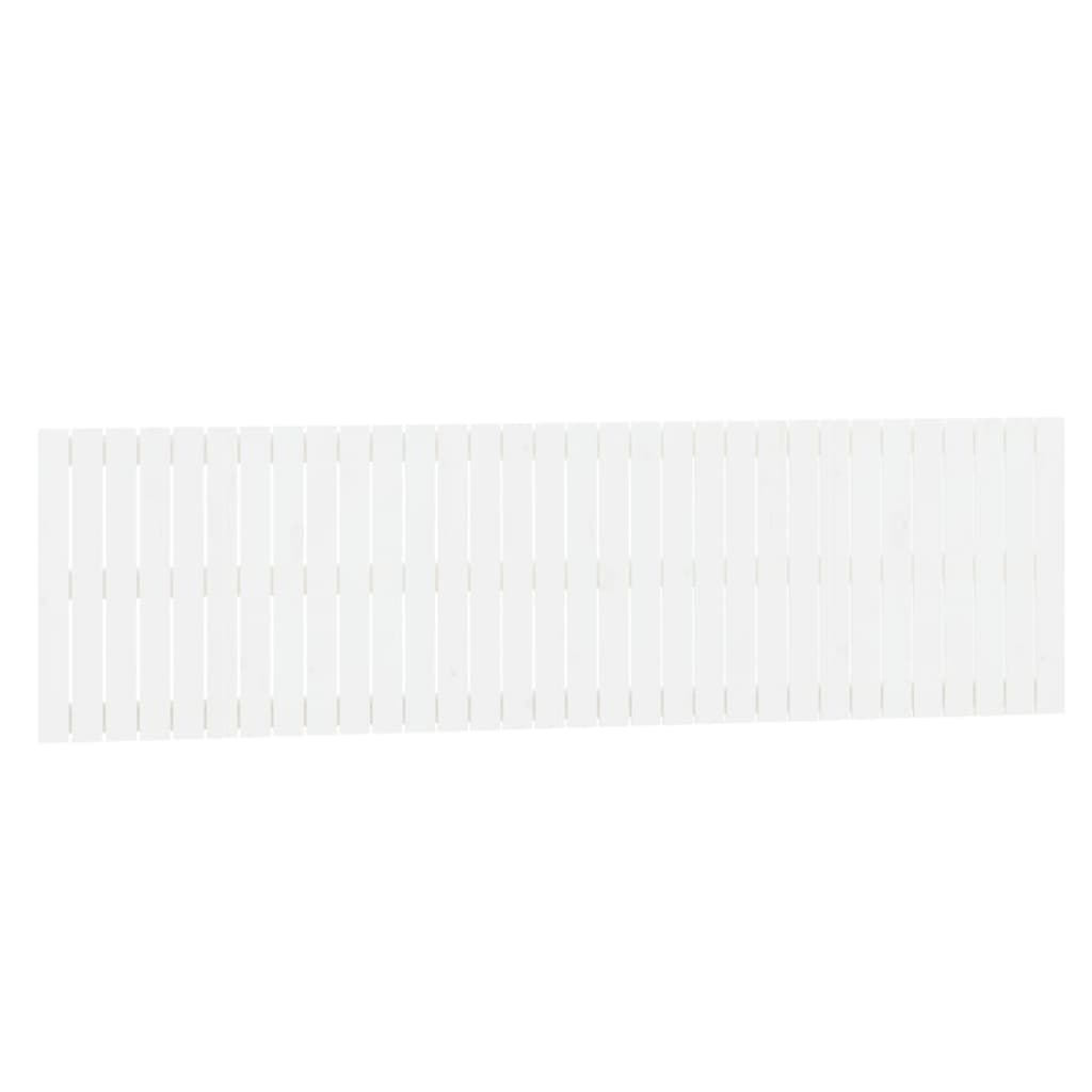 vidaXL Tăblie de pat pentru perete, alb, 204x3x60 cm, lemn masiv pin
