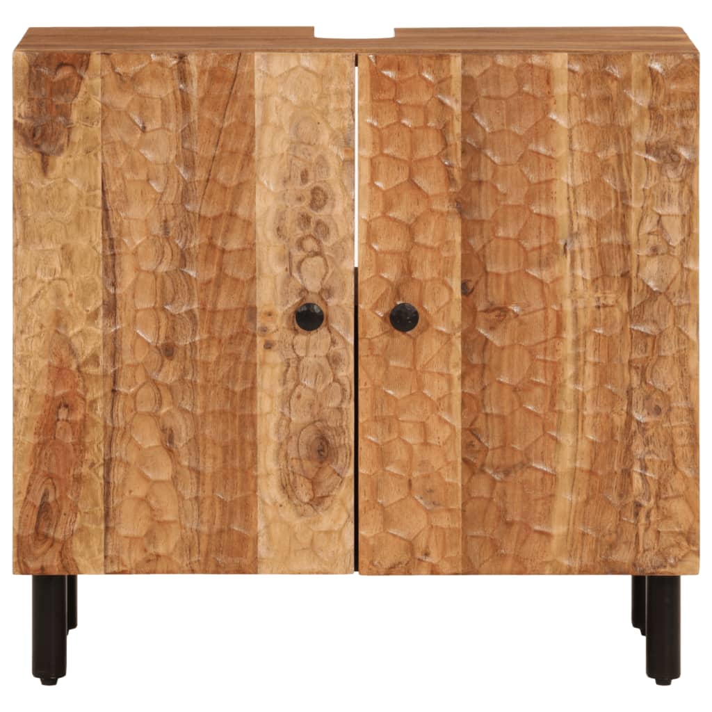 vidaXL Set dulapuri de baie, 2 piese, lemn masiv de acacia