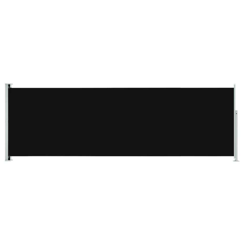 vidaXL Copertină laterală retractabilă de terasă, negru, 200x600 cm
