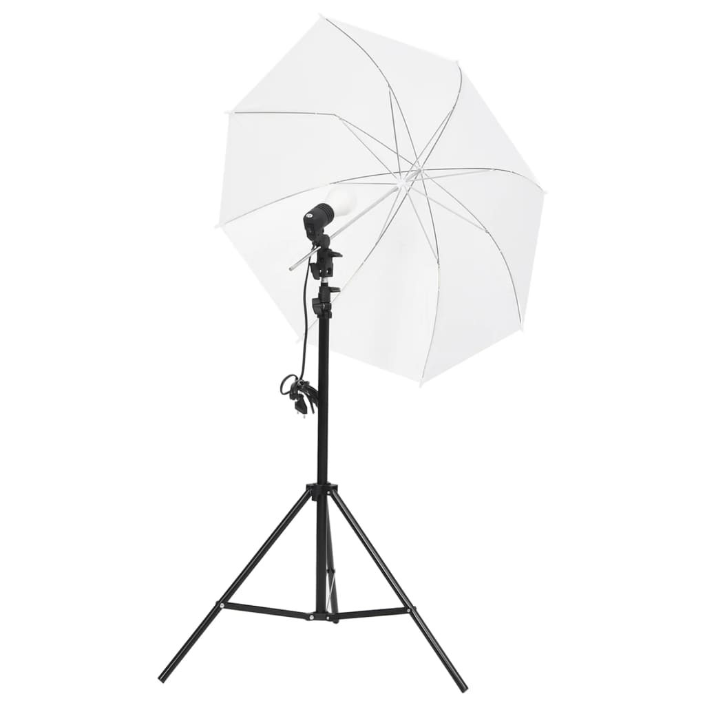 vidaXL Kit lumini studio foto, fundaluri şi umbrele