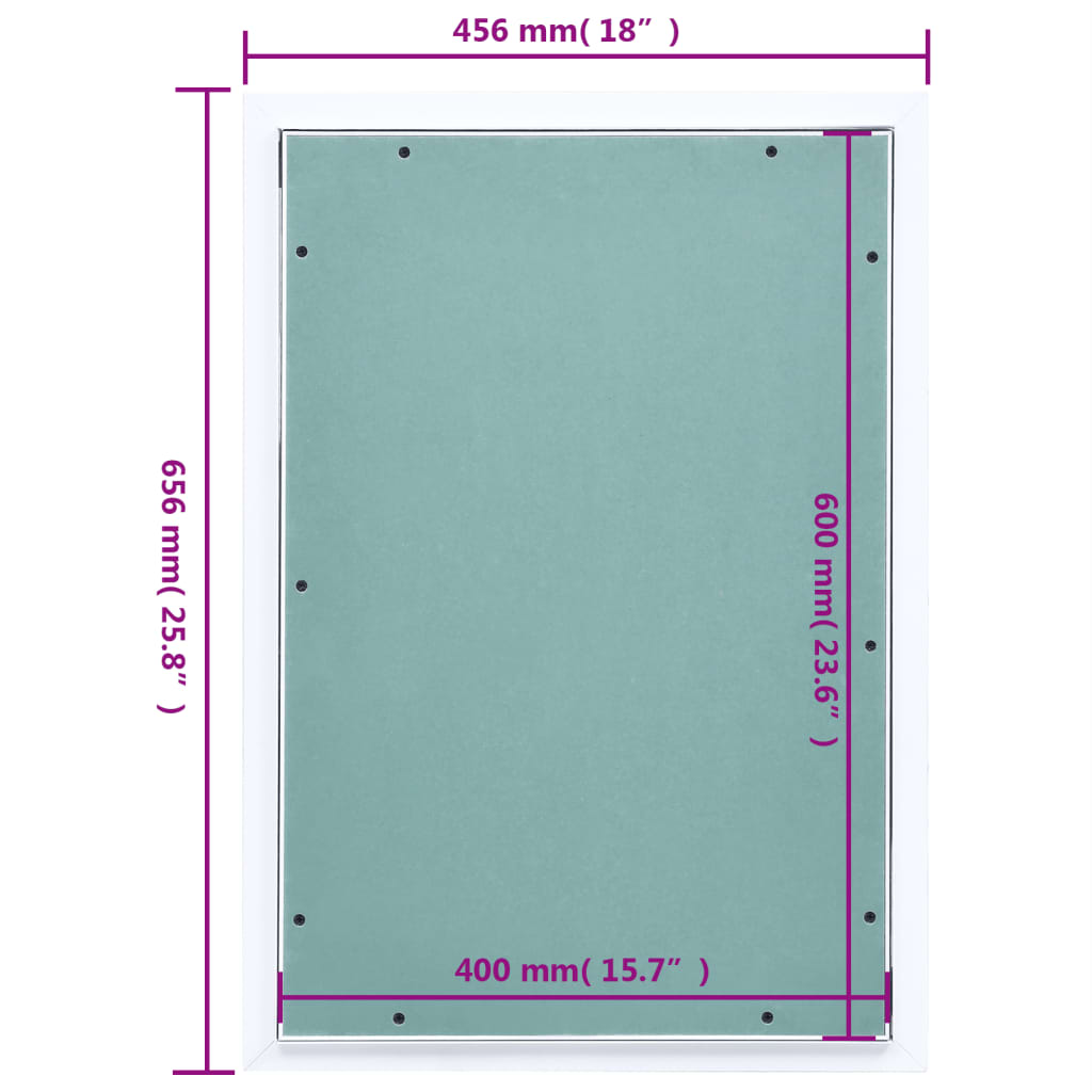 vidaXL Trapă de acces din gips-carton, cadru de aluminiu, 400 x 600 mm