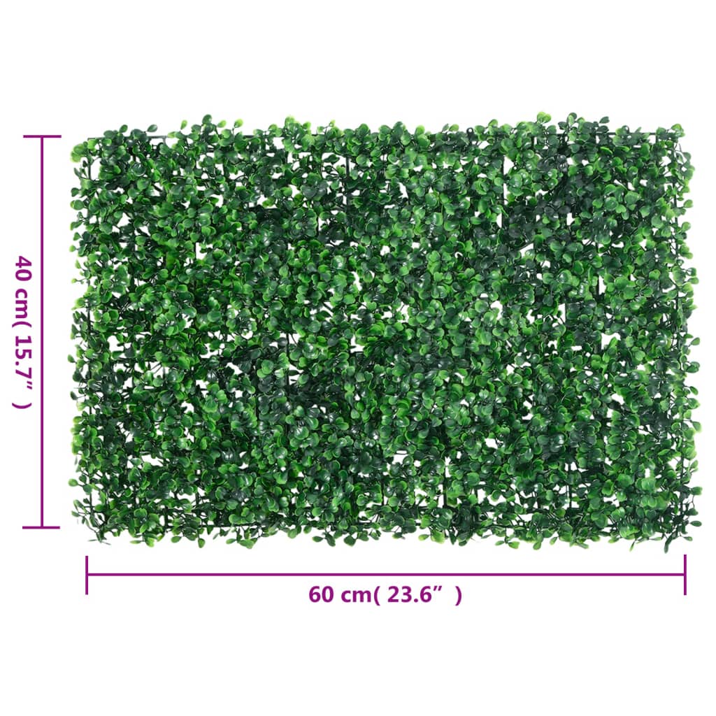  vidaXL Gard din frunze de arbust artificiale, 6 buc., verde, 40x60 cm