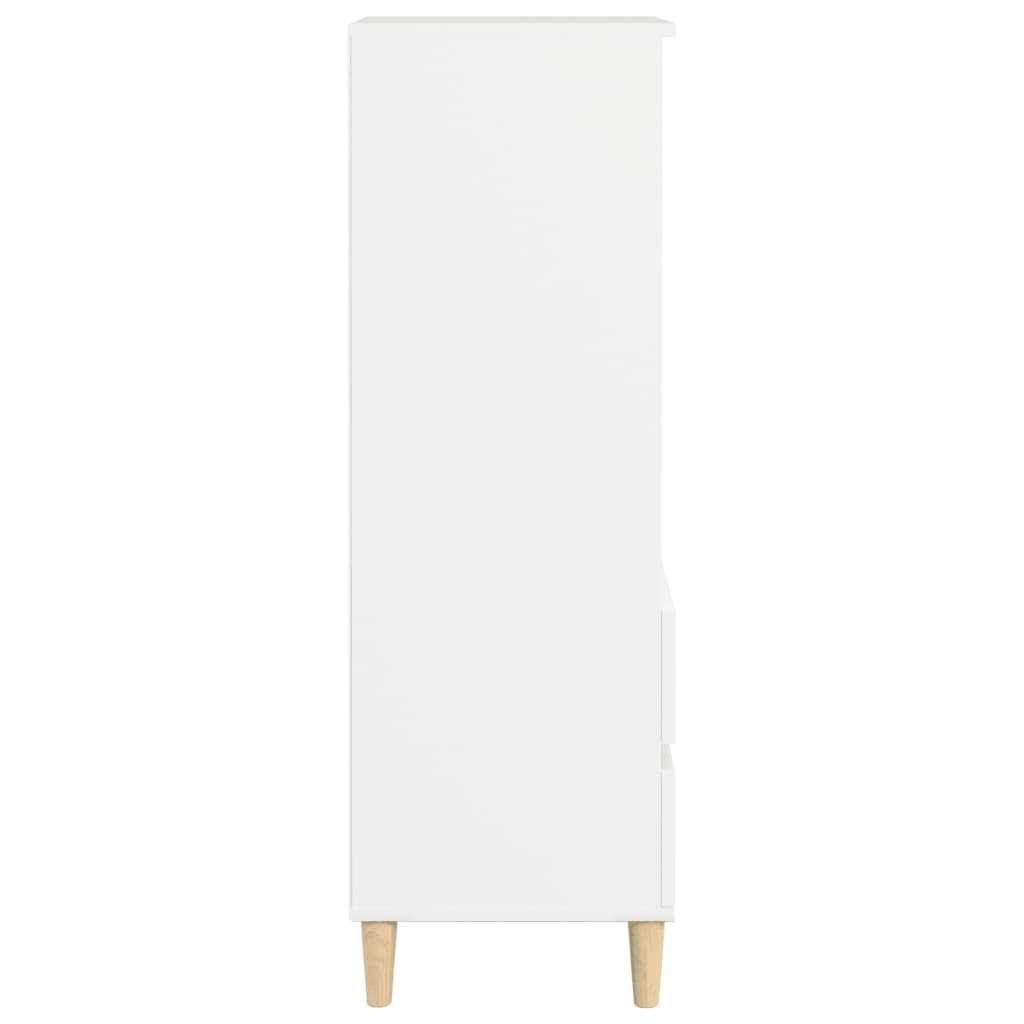 vidaXL Dulap înalt, alb, 40x36x110 cm, lemn compozit