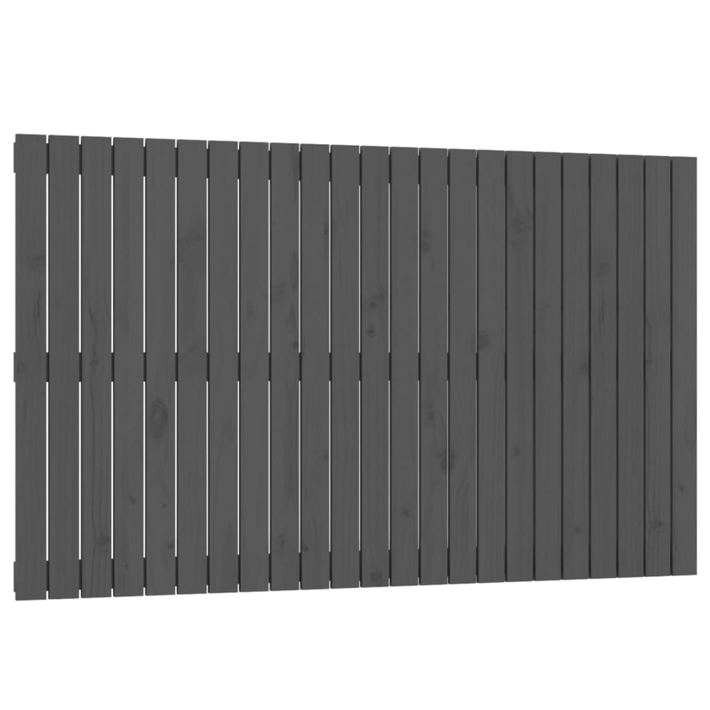 vidaXL Tăblie de pat pentru perete, gri, 147x3x90 cm, lemn masiv pin