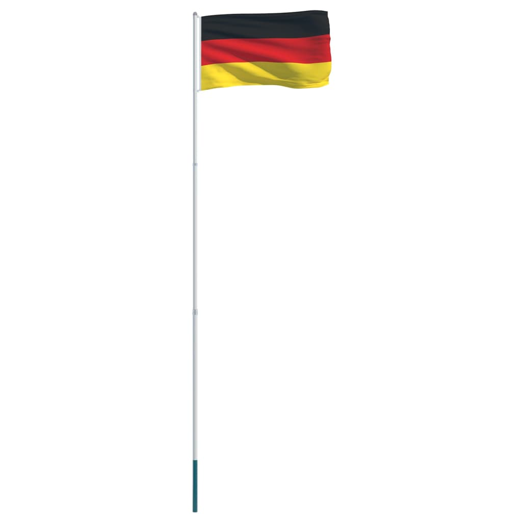vidaXL Drapel Germania și stâlp din aluminiu, 4 m