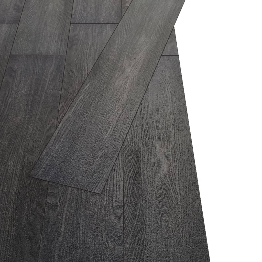 vidaXL Plăci de pardoseală, negru, 4,46 m², 3 mm, PVC