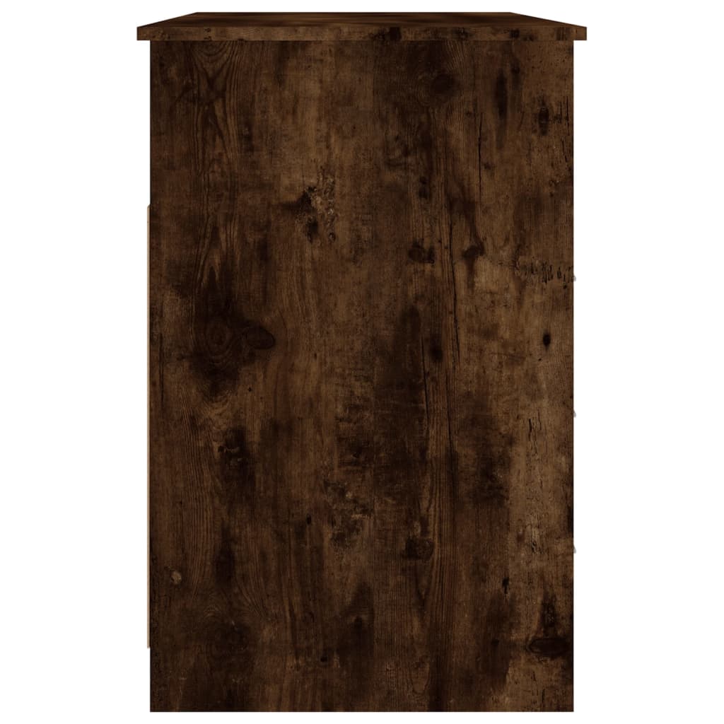 vidaXL Birou cu sertare, stejar afumat, 102x50x76 cm, lemn prelucrat