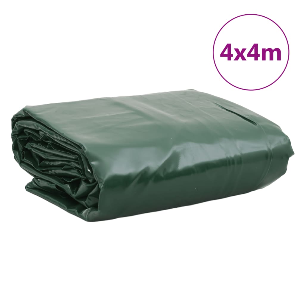 vidaXL Prelată, verde, 4x4 m, 650 g/m²