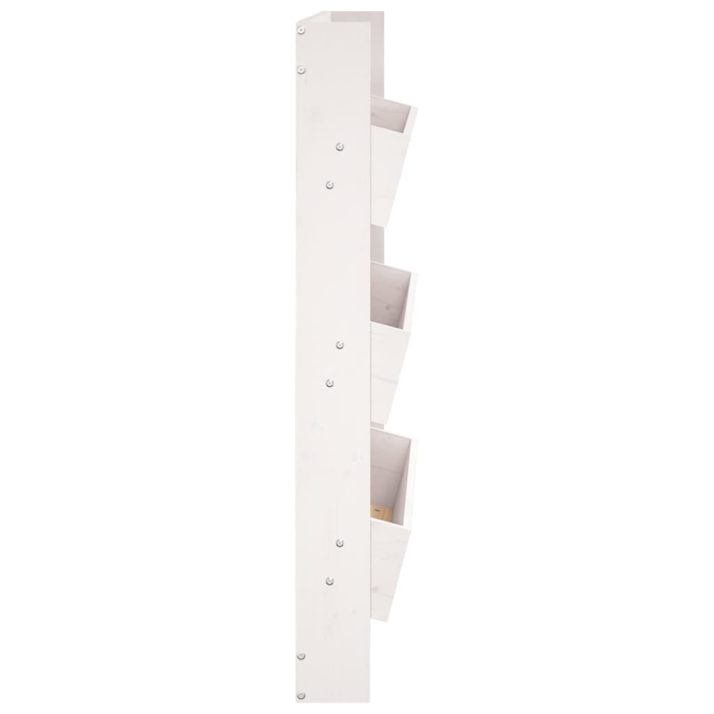 vidaXL Jardinieră de perete cu 3 niveluri alb 60x18,5x110 cm lemn pin