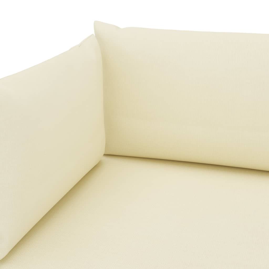 vidaXL Perne de canapea din paleți, 3 buc., crem, material textil