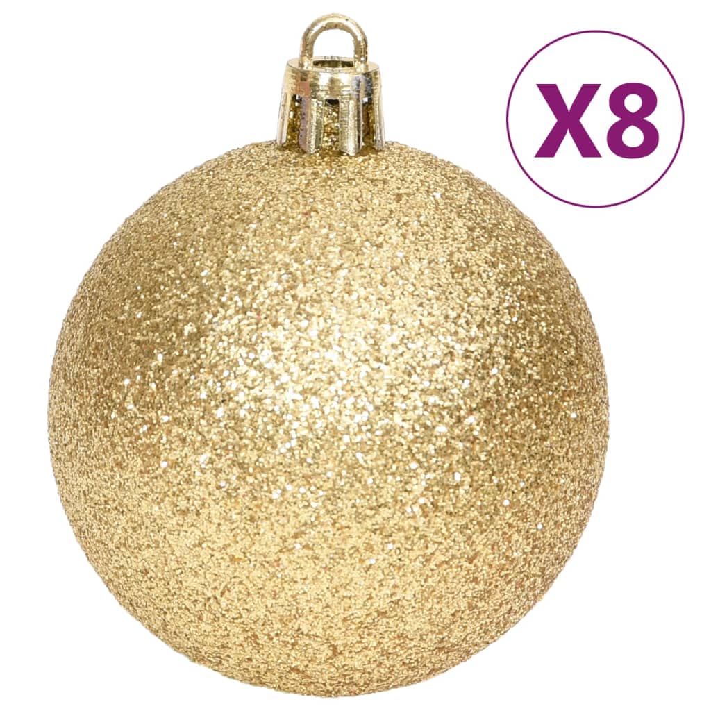 vidaXL Set globuri de Crăciun, 70 piese, auriu și roșu