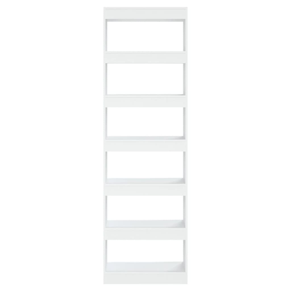 vidaXL Bibliotecă/Separator cameră, alb, 60x30x198 cm