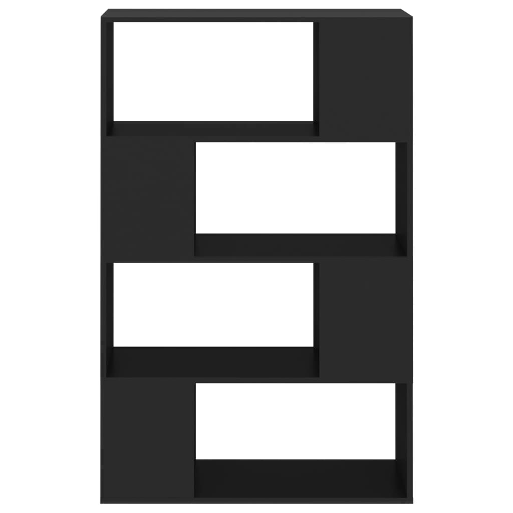 vidaXL Bibliotecă/Separator cameră, negru, 80x24x124,5 cm, PAL