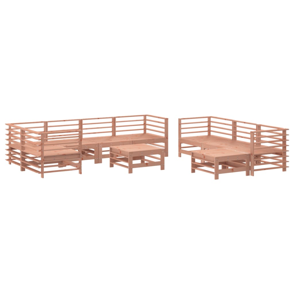 vidaXL Set mobilier de grădină cu perne, 10 piese, lemn masiv douglas
