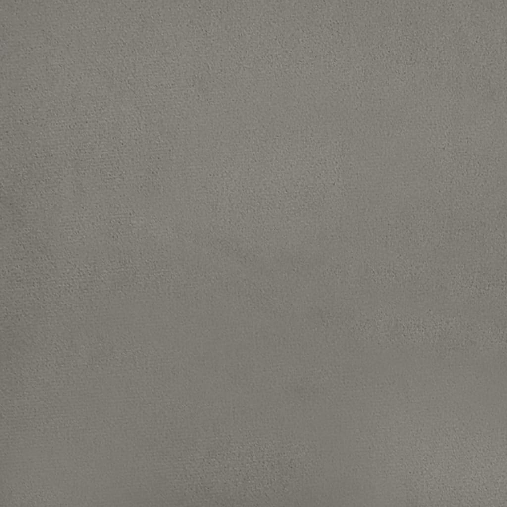 vidaXL Saltea de pat cu arcuri, gri deschis, 180x200x20 cm, catifea