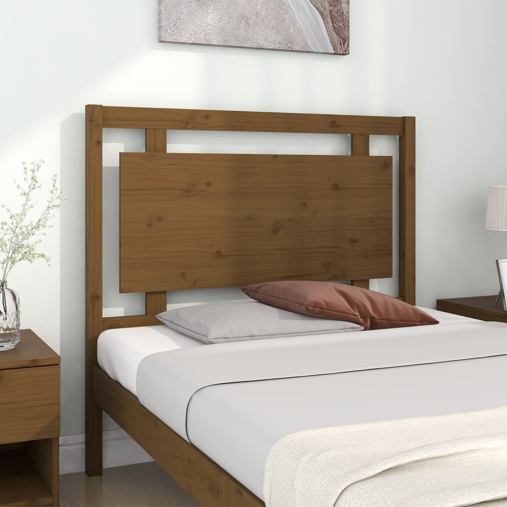 vidaXL Tăblie de pat, maro miere, 105,5x4x100 cm, lemn masiv de pin