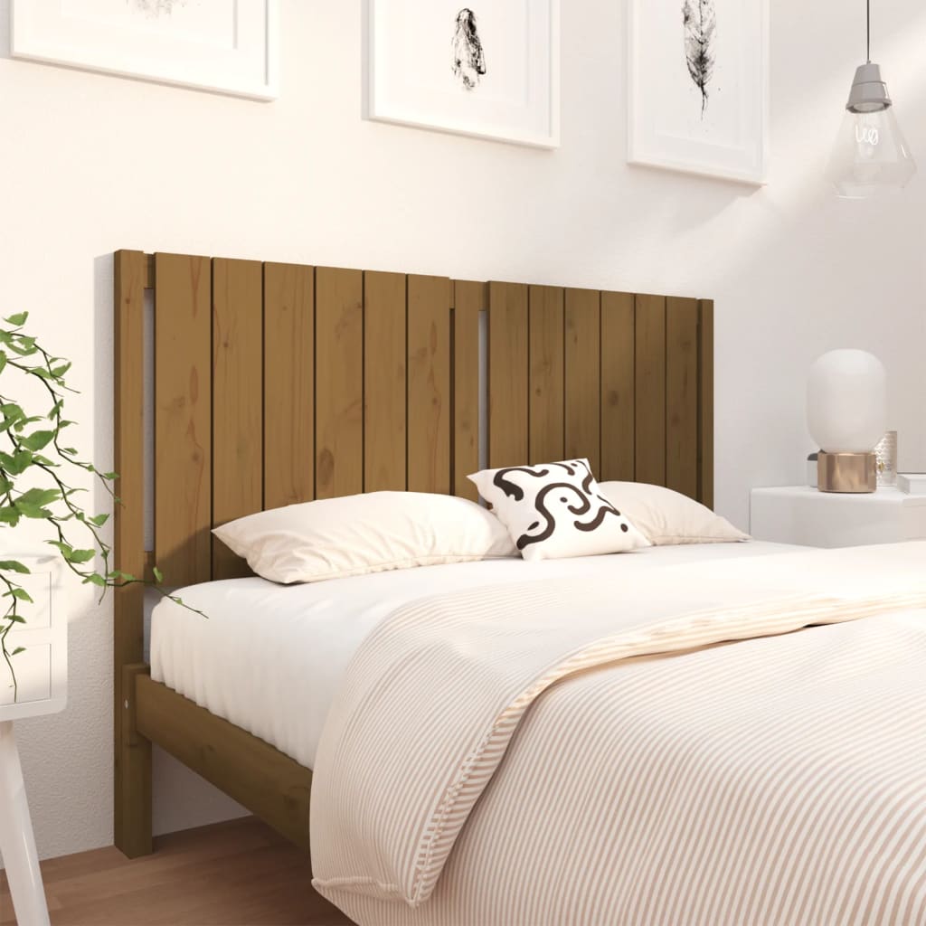 vidaXL Tăblie de pat, maro miere, 145,5x4x100 cm, lemn masiv de pin