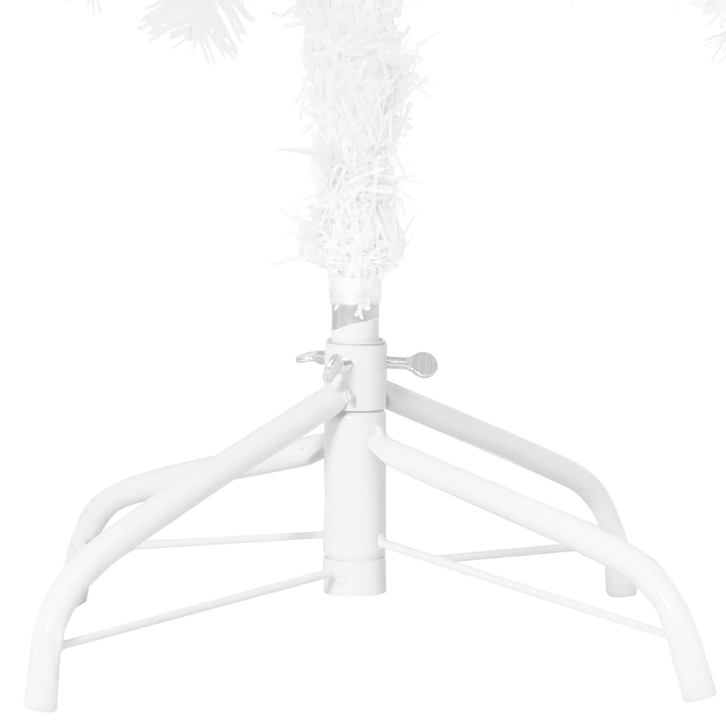 vidaXL Brad Crăciun artificial pre-iluminat set globuri alb 120 cm PVC