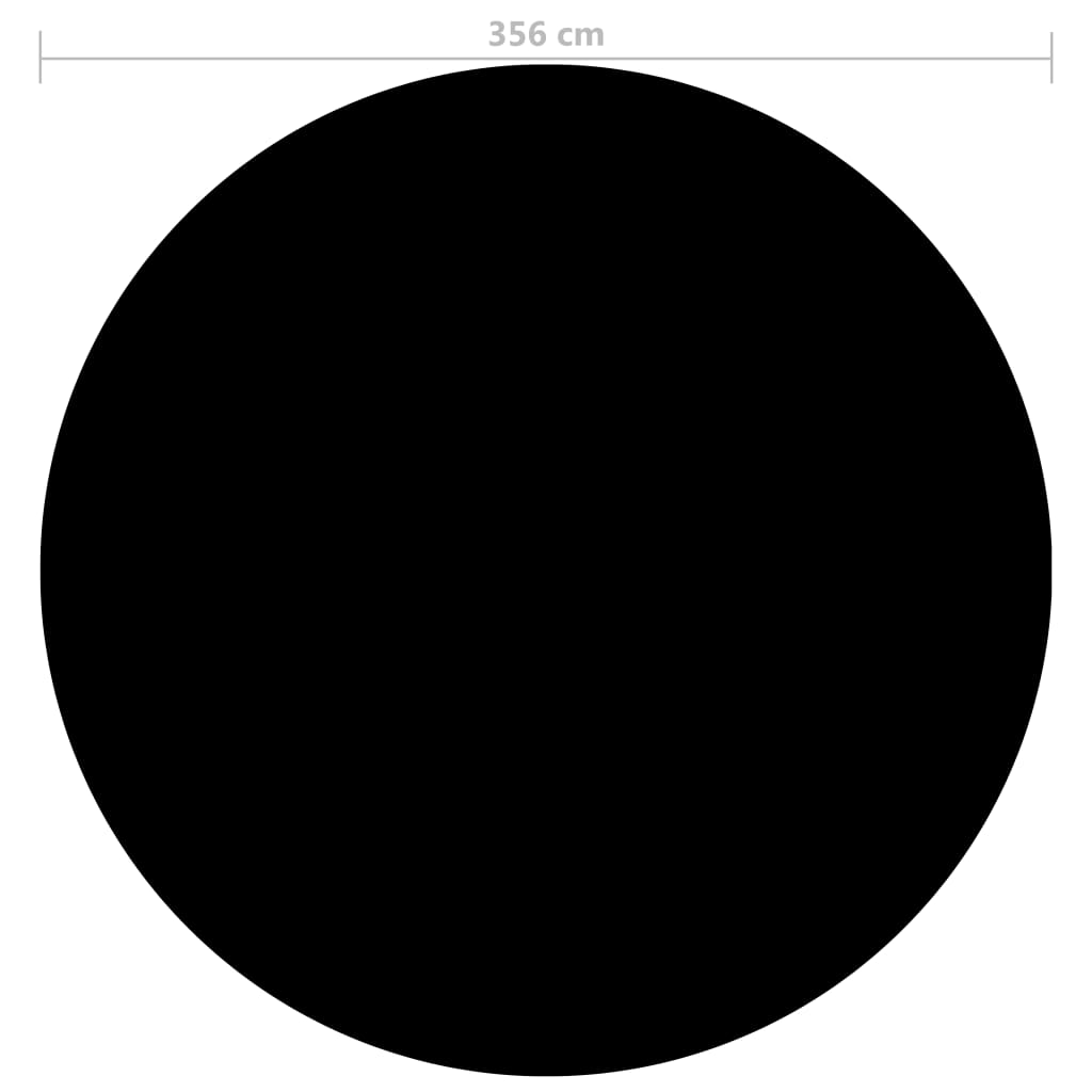 vidaXL Prelată piscină, negru, 356 cm, PE