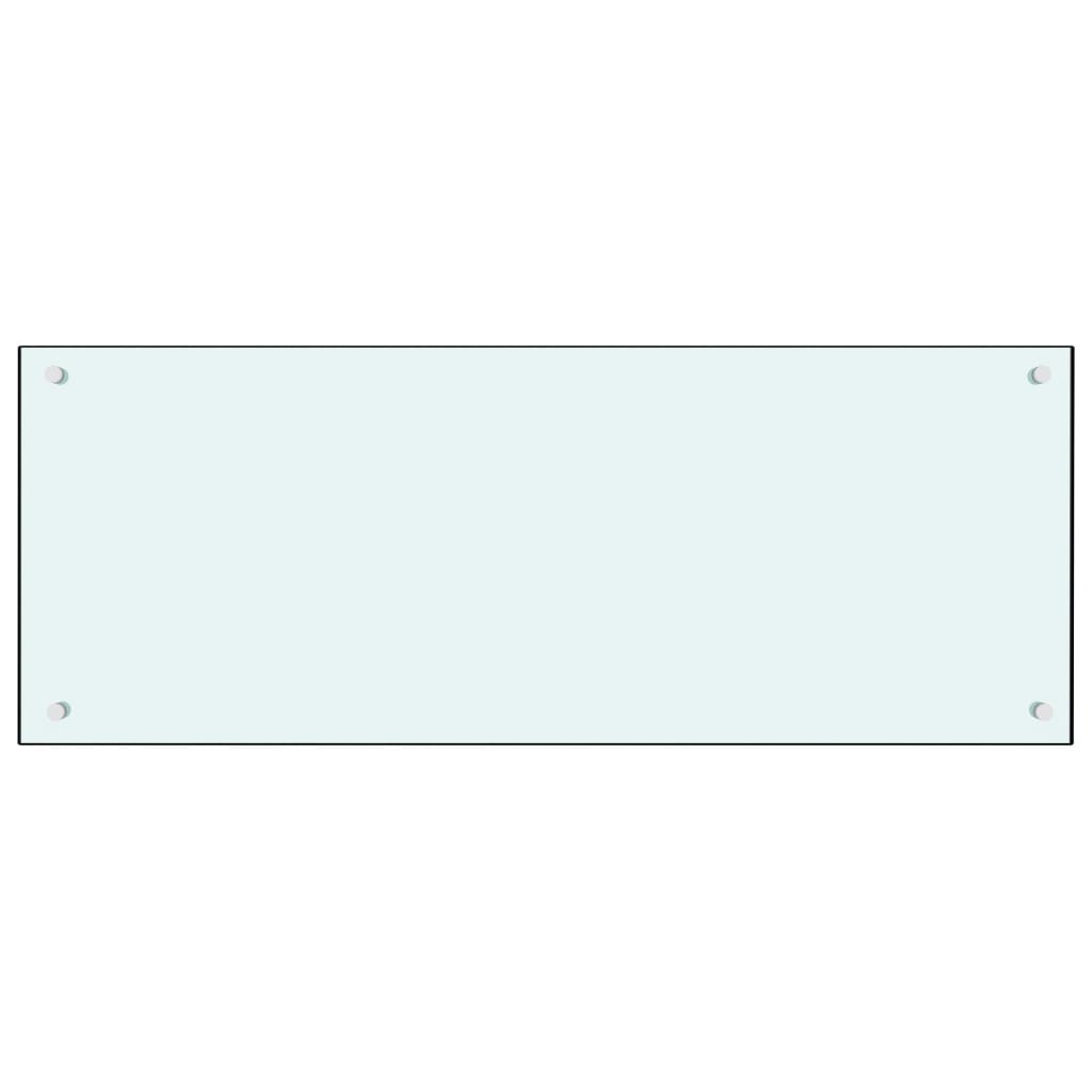 vidaXL Panou antistropi de bucătărie, alb, 100x40 cm sticlă securizată