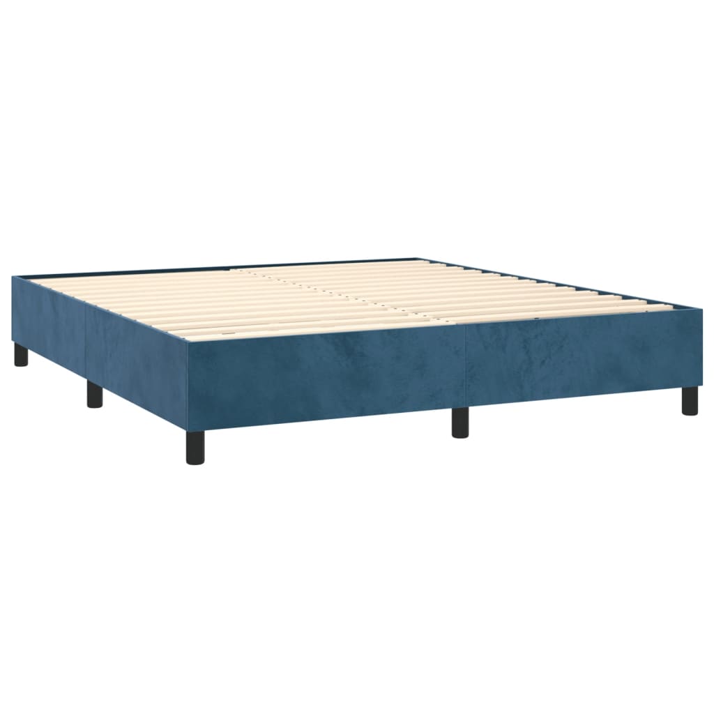 vidaXL Cadru de pat, albastru închis, 180x200 cm, catifea