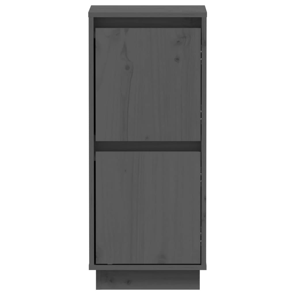 vidaXL Servante, 2 buc., gri, 31,5x34x75 cm, lemn masiv de pin