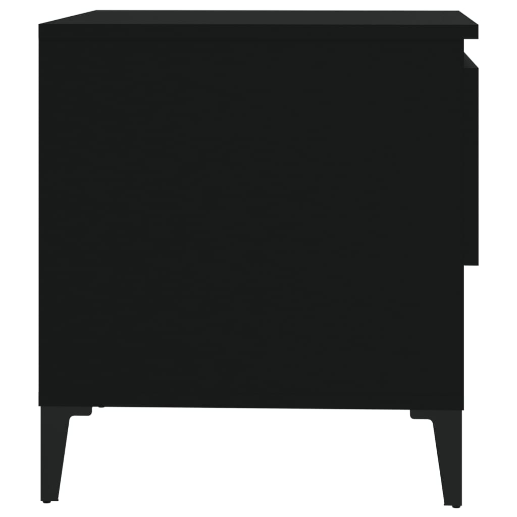 vidaXL Mese laterale, 2 buc., negru, 50x46x50 cm, lemn compozit