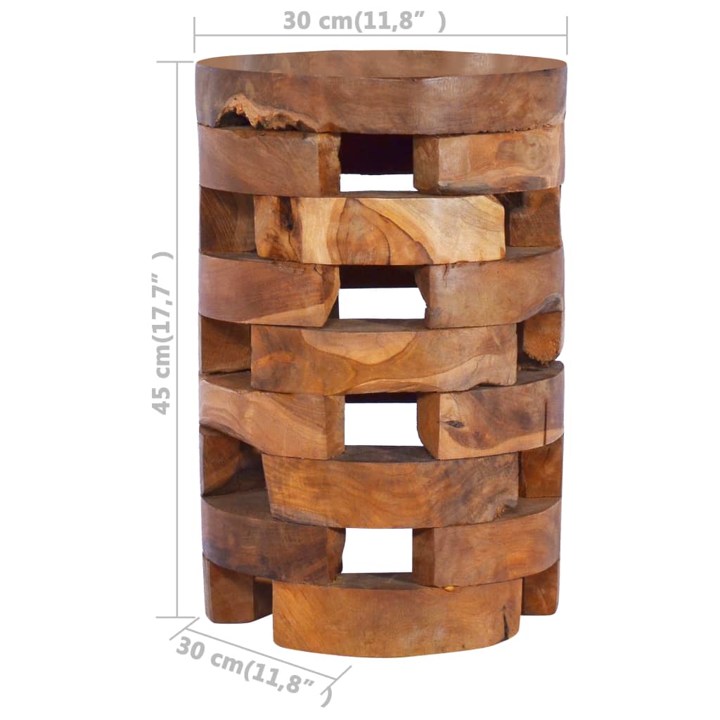 vidaXL Noptieră, 30 x 30 x 45 cm, lemn masiv de tec